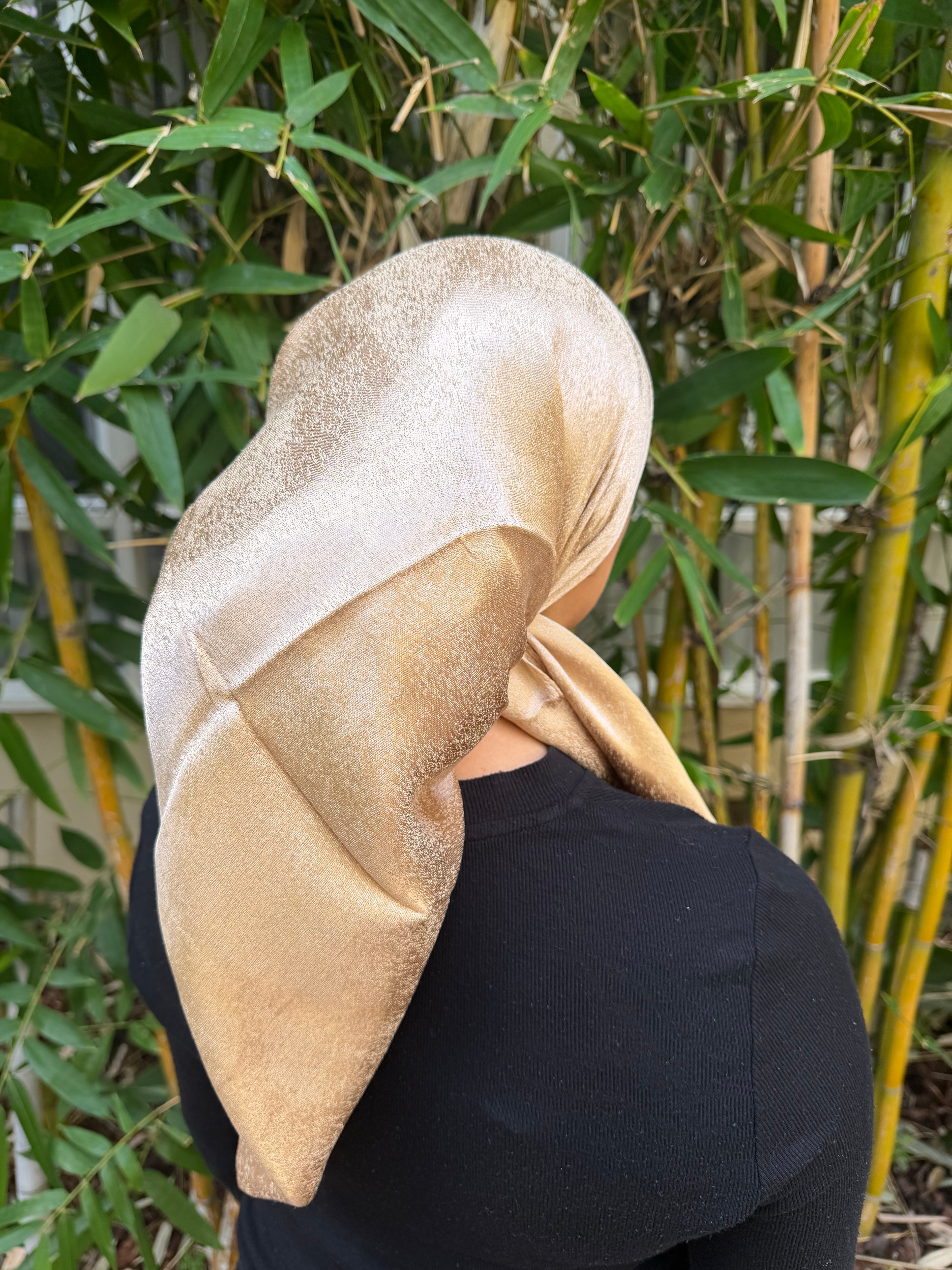 Metallic camel headscarf