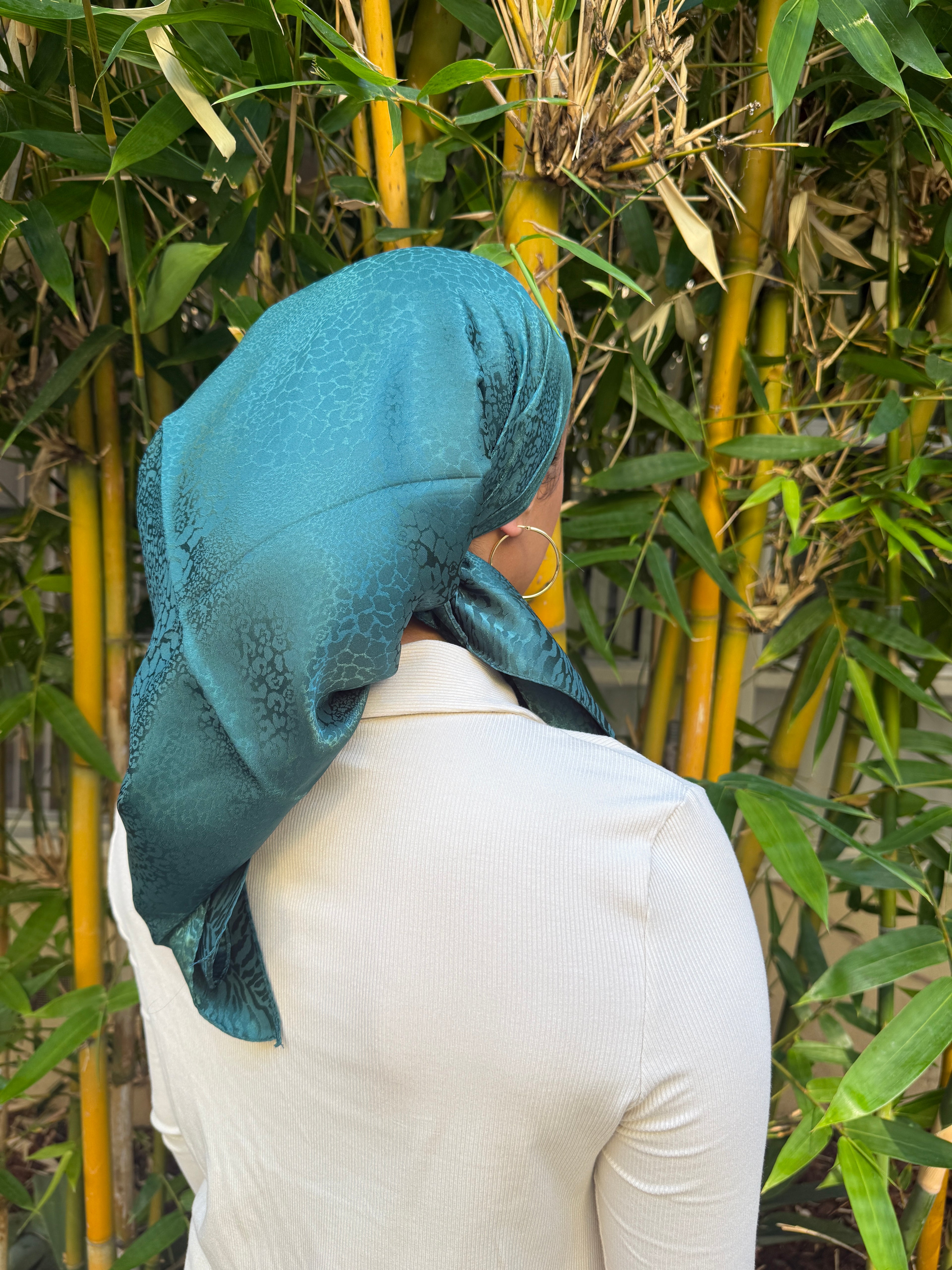 Emerald green headscarf