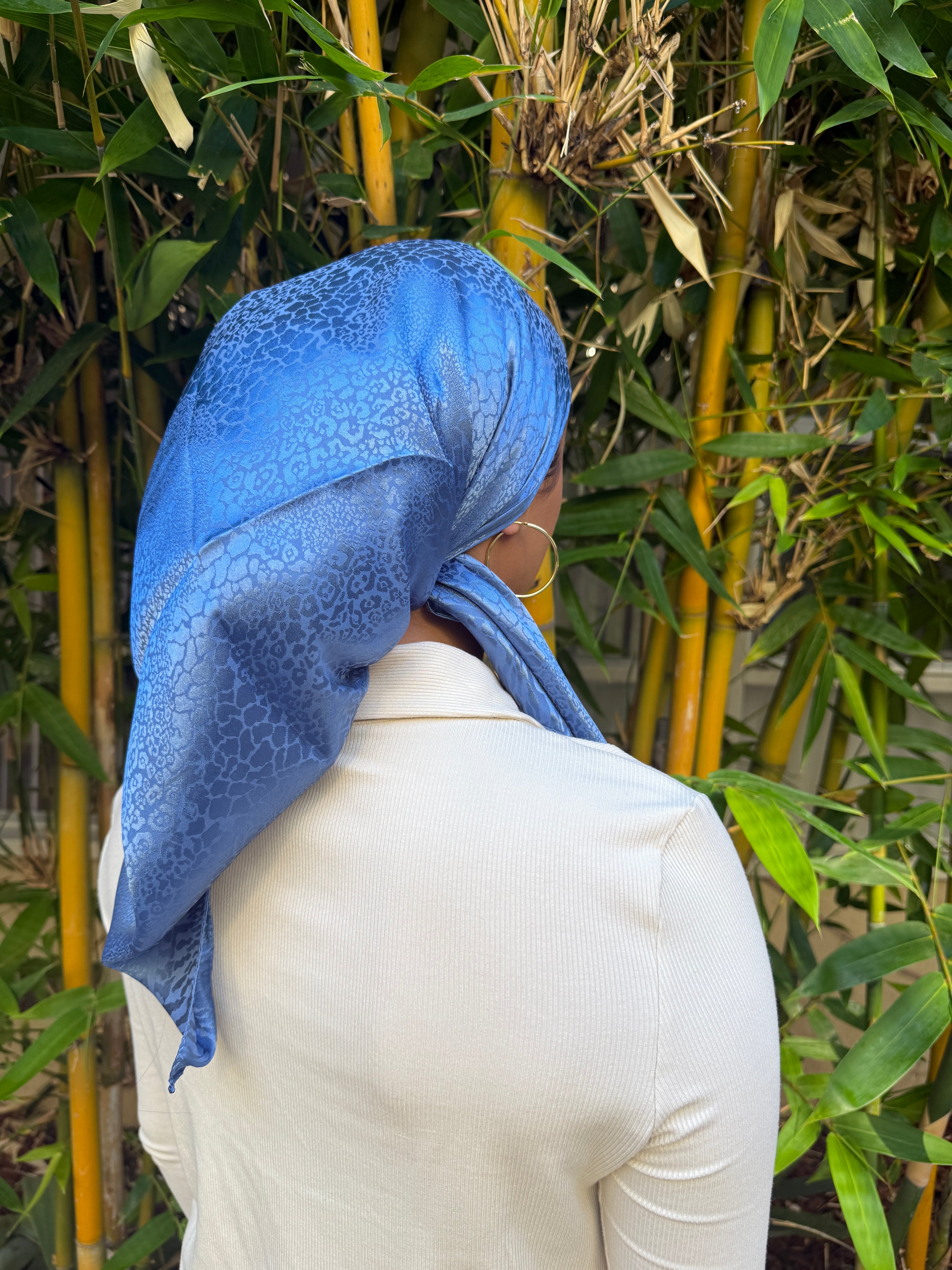 Deep blue headscarf