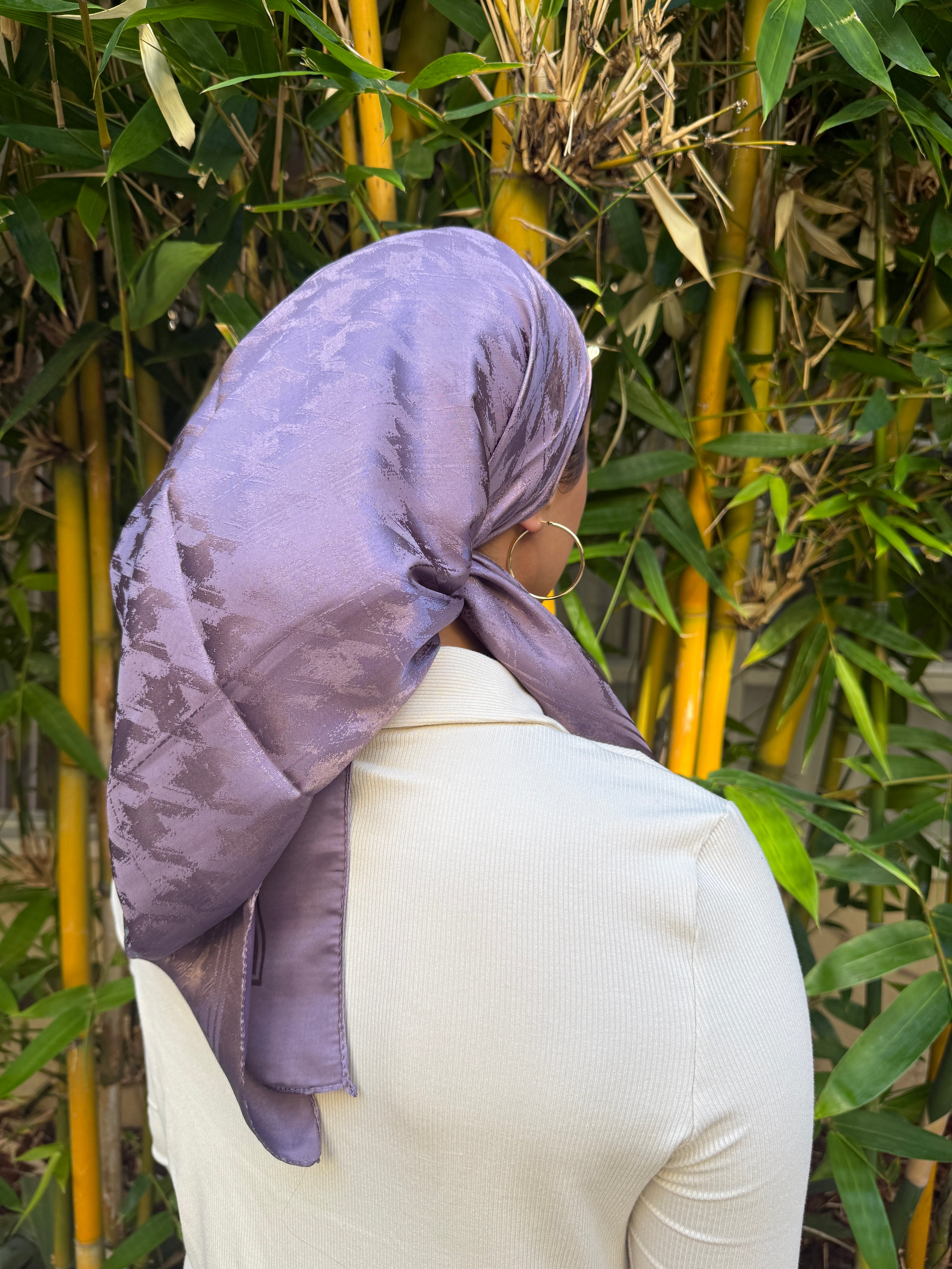 Lavender purple headscarf